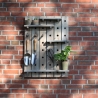 Pannello portattrezzi forato da muro con mensole appendini regolabili Vendita