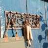 Portattrezzi da muro in ghisa con 3 ganci decorativi Vendita