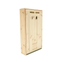 Mobile da parete portaoggetti con tavolo pieghevole in legno Stock