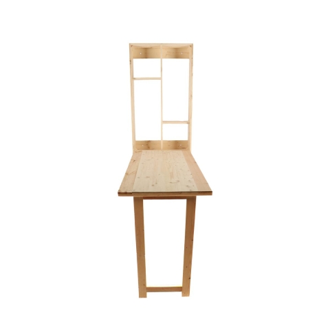 Mobile da parete portaoggetti con tavolo pieghevole in legno Promozione