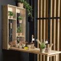 Mobile da parete portaoggetti con tavolo pieghevole in legno Vendita