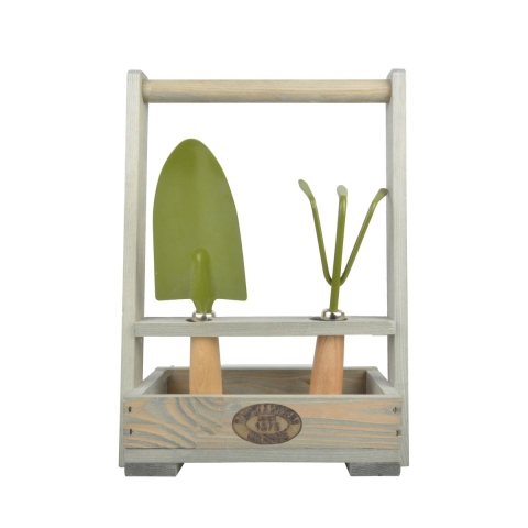 Mobile porta attrezzi da giardino con paletta e sarchiatore Promozione