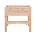 Fioriera rialzata in legno naturale 80,5x37,3x78,2 cm Vendita