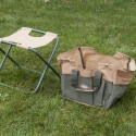 Sgabello pieghevole con borsa porta attrezzi giardinaggio Saldi