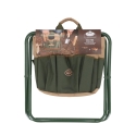Sgabello pieghevole con borsa porta attrezzi giardinaggio Modello