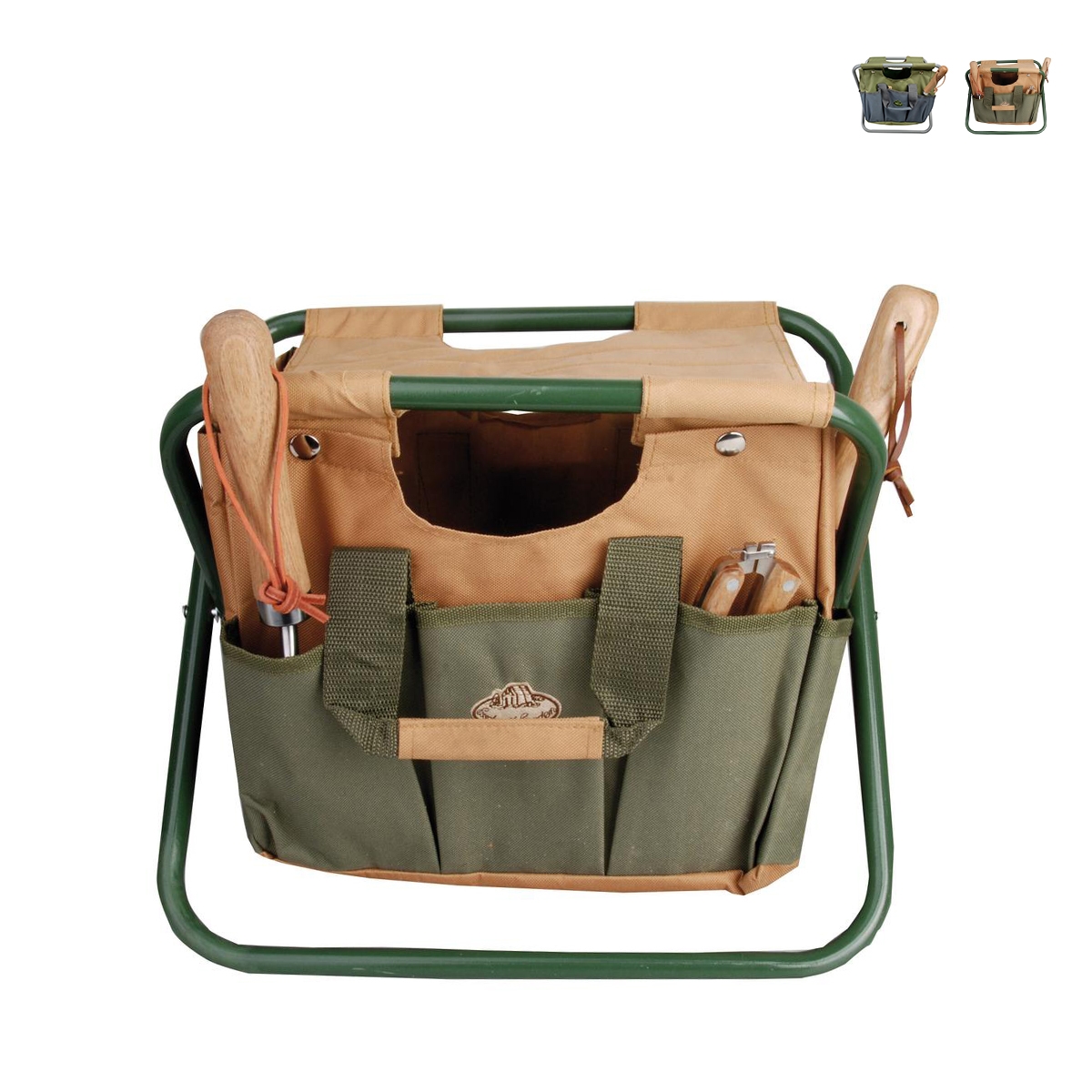 Sgabello pieghevole con borsa porta attrezzi giardinaggio Promozione Sgabello pieghevole con borsa porta attrezzi giardinaggio Promozione