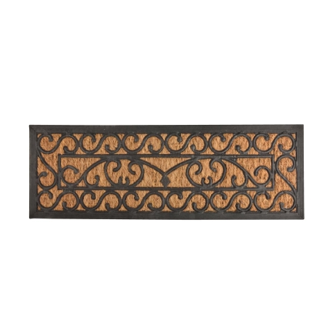 Zerbino in cocco e gomma stile classico vittoriano 75,5x25,2cm Promozione