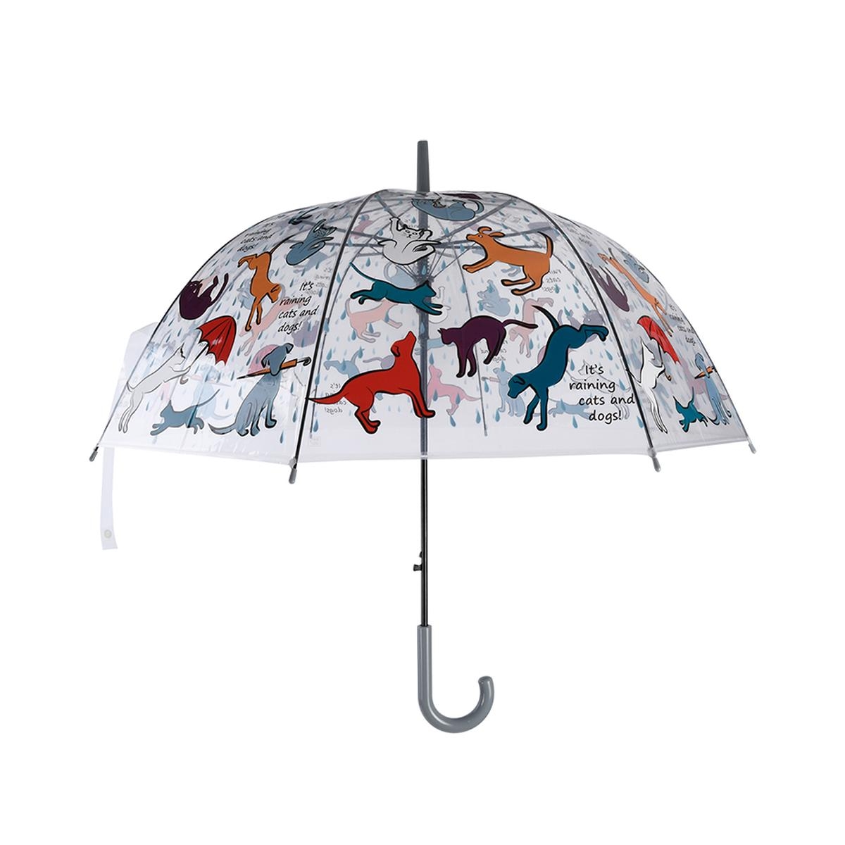 Ombrello trasparente con fantasia cani e gatti stampati Promozione Ombrello trasparente con fantasia cani e gatti stampati Promozione