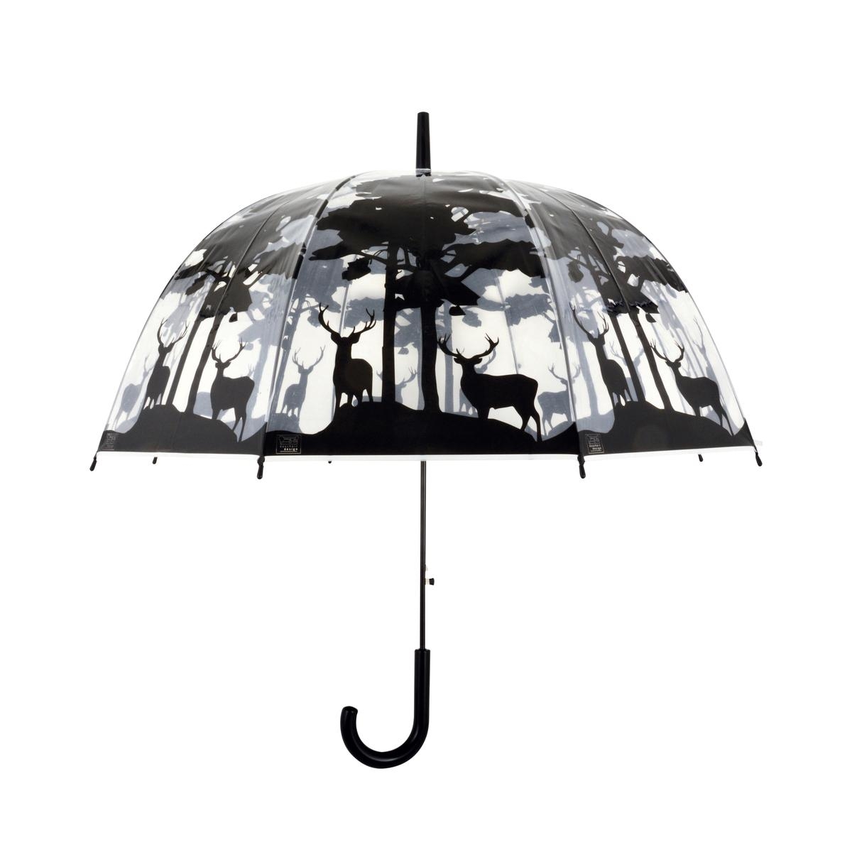 Ombrello trasparente con motivo fantasia foresta e cervi Promozione Ombrello trasparente con motivo fantasia foresta e cervi Promozione