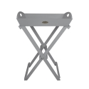 Tavolino pieghevole da giardino con vassoio in legno grigio Promozione