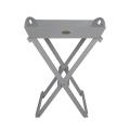 Tavolino pieghevole da giardino con vassoio in legno grigio Promozione