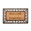 Zerbino da ingresso in gomma e cocco con scritta Welcome Goodbye Promozione
