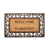 Zerbino da ingresso in gomma e cocco con scritta Welcome Goodbye Promozione