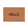 Zerbino da ingresso in fibra di cocco con scritta Hello Promozione