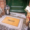Zerbino da ingresso in fibra di cocco con scritta Hello Offerta