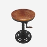 Sgabello vintage da bar industriale regolabile con manovella Zunor Offerta