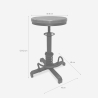 Sgabello da bar regolabile a vite in stile industriale vintage Helix Saldi