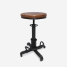 Sgabello da bar regolabile a vite in stile industriale vintage Helix Promozione