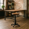Sgabello da bar regolabile a vite in stile industriale vintage Helix Vendita