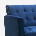 Divano letto moderno clic clac 3 posti in velluto gambe dorate Caullae Caratteristiche