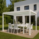 Pergola bioclimatica 3x4m da giardino in alluminio manuale Trinidad Modello