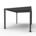 Pergola bioclimatica 3x4m da giardino in alluminio manuale Trinidad Misure