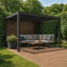 Pergola bioclimatica 3x4m da giardino in alluminio manuale Trinidad 