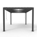 Pergola bioclimatica 3x4m da giardino in alluminio manuale Trinidad Costo