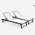 Stock 2 lettini sdraio giardino con ruote regolabili alluminio Rimini Catalogo