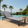 Stock 4 lettini prendisole da giardino piscina alluminio ruote Rimini Offerta