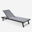 Stock 4 lettini prendisole da giardino piscina alluminio ruote Rimini Costo
