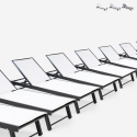 Stock 20 lettini sdraio relax da giardino in alluminio con ruote Rimini Promozione