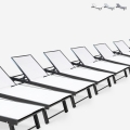 Stock 20 lettini sdraio relax da giardino in alluminio con ruote Rimini Promozione