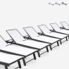 Stock 20 lettini sdraio relax da giardino in alluminio con ruote Rimini Promozione