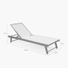 Stock 20 lettini sdraio relax da giardino in alluminio con ruote Rimini 