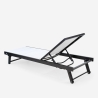 Stock 20 lettini sdraio relax da giardino in alluminio con ruote Rimini 