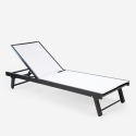Stock 20 lettini sdraio relax da giardino in alluminio con ruote Rimini 