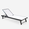 Stock 20 lettini sdraio relax da giardino in alluminio con ruote Rimini 