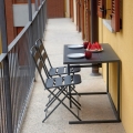 Set tavolo 50x100cm e 2 sedie pieghevoli in ferro Balcony Promozione
