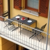Set tavolo 50x100cm e 2 sedie pieghevoli in ferro Balcony Vendita