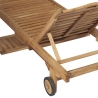 Lettino da giardino in teak con ruote e tavolino estraibile Carloforte Catalogo