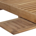 Lettino da giardino in teak con ruote e tavolino estraibile Carloforte Scelta