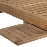 Lettino da giardino in teak con ruote e tavolino estraibile Carloforte Scelta