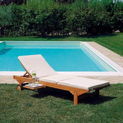 Cuscino imbottito per lettino in teak Carloforte Promozione
