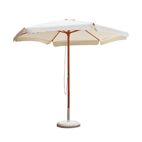 Ombrellone da giardino 285cm a palo centrale in legno Gharab Promozione