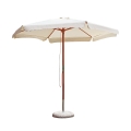 Ombrellone da giardino 285cm a palo centrale in legno Gharab Promozione