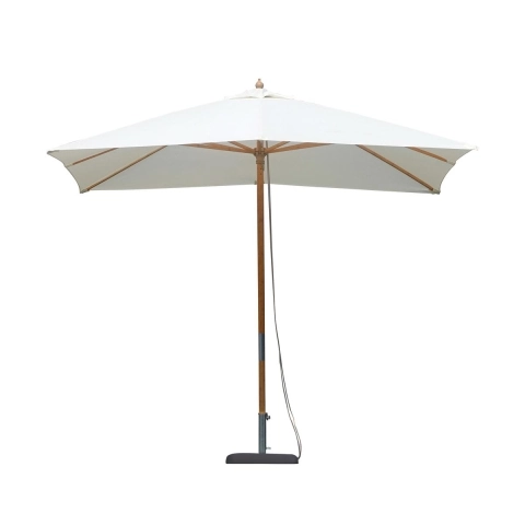Ombrellone da giardino a palo centrale in legno di bambù 3x2m Arunya Promozione