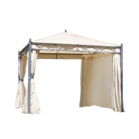 Gazebo da giardino in ferro 3x3m con zanzariere Oregon Promozione
