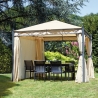 Gazebo da giardino in ferro 3x3m con zanzariere Oregon Vendita