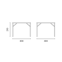 Pergola da giardino 3x3 con tetto scorrevole Skroda Sconti